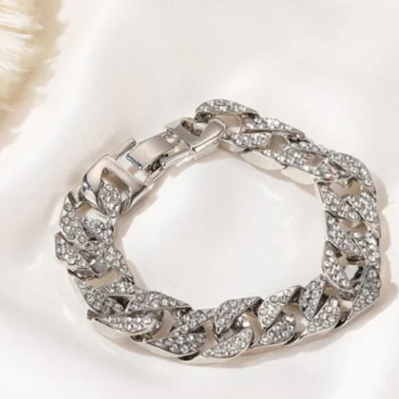 Silver Iced Bracelet Luxury - Picture 2 of 2